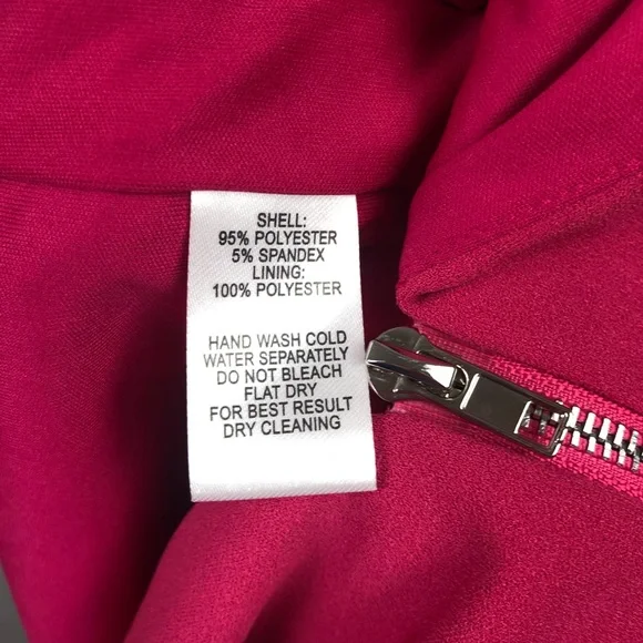 NEW LULU’S bodycon fitted exposed zipper hot pink Dress sexy Sz XS - Picture 8 of 14